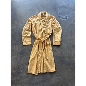 Vintage Towncraft Penney's Belted Robe Smoking Jacket Tan Mens Medium